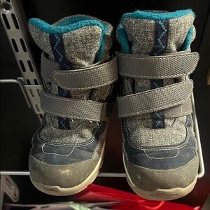 See Kai Run. Gray and Blue Kids Boots Size 13